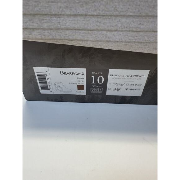 BearPaw Koko Hickory II Brown Women's Size 10 New With Box Wool Lamb Skin - Picture 3 of 15